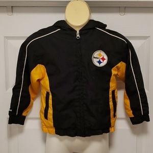 Kids 4T Steelers Windbreaker Jacket Reebok NFL